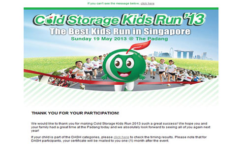 Cold Storage Kids Run 2013