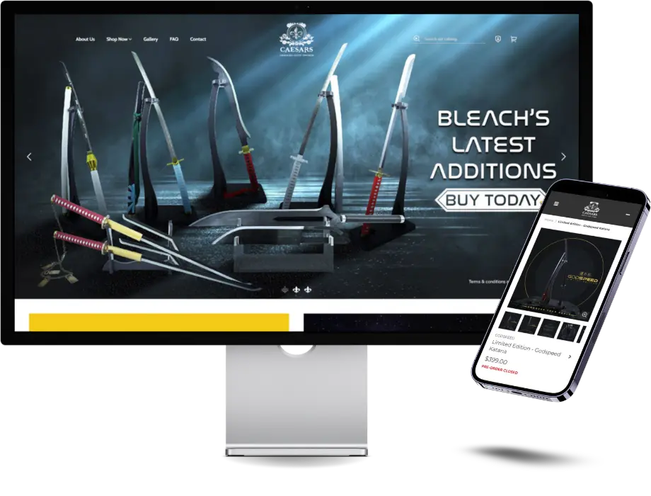 Refreshing the Design and Digital Retail Platform for a Weaponry Collectibles Brand