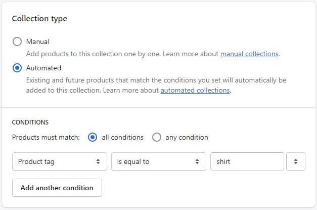 shopify collections